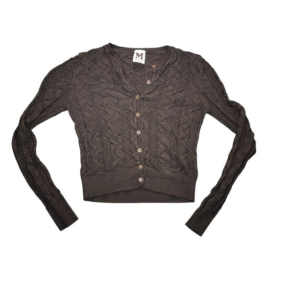 Missoni Sweaters - Missoni Womens Cardigan Sweater Sz XS Black Textured Long Sleeves Button Up READ